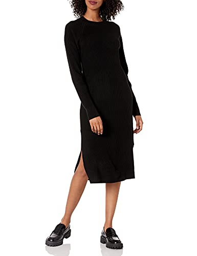 Amazon.com: The Drop Women's Renata Rib Slounge Midi Dress, Black
